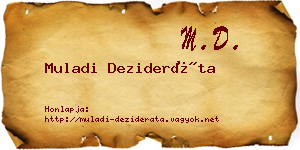 Muladi Dezideráta névjegykártya